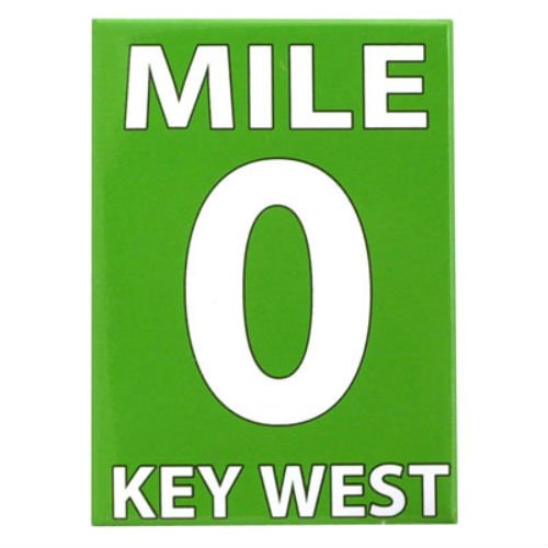Key West Florida Zero Mile Fridge Collector's Souvenir Magnet 2.5" X 3.5"