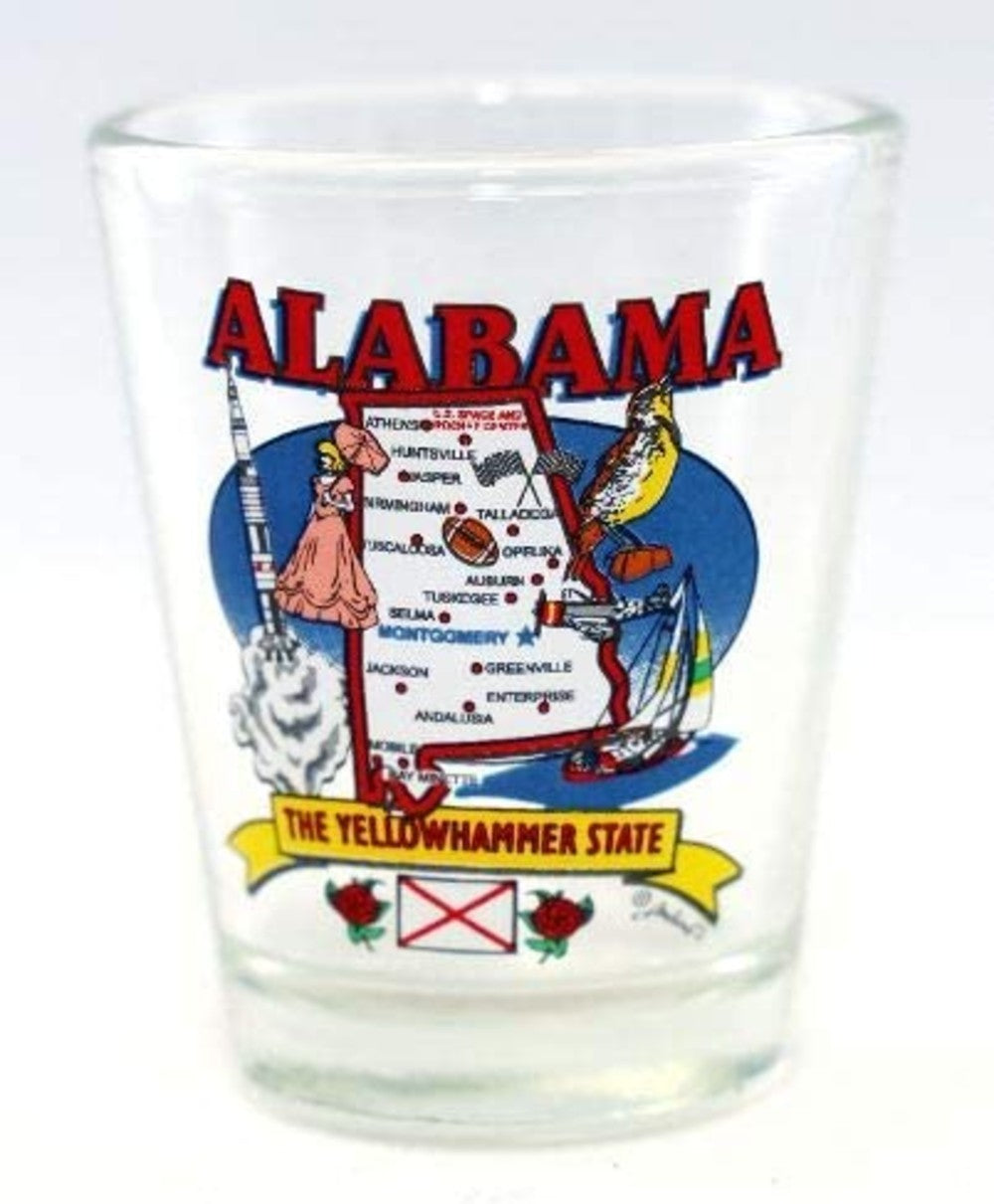 Alabama United States USA Souvenir Boxed Shot Glass Set (Set of 6)