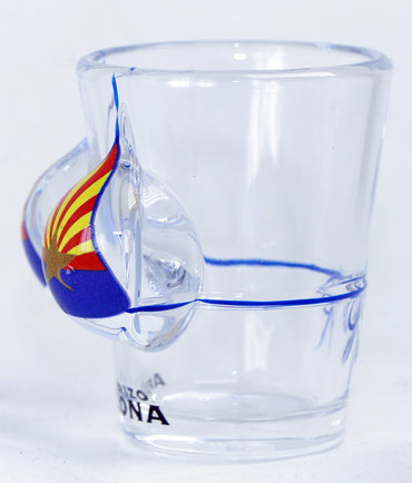 New Mexico Flag Bikini Bust 3D Shot Glass