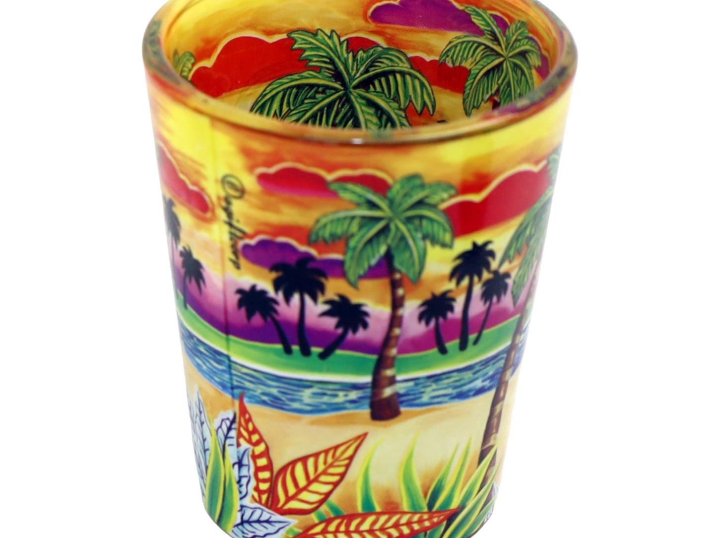 Aruba Yellow Palms In-and-Out Shot Glass