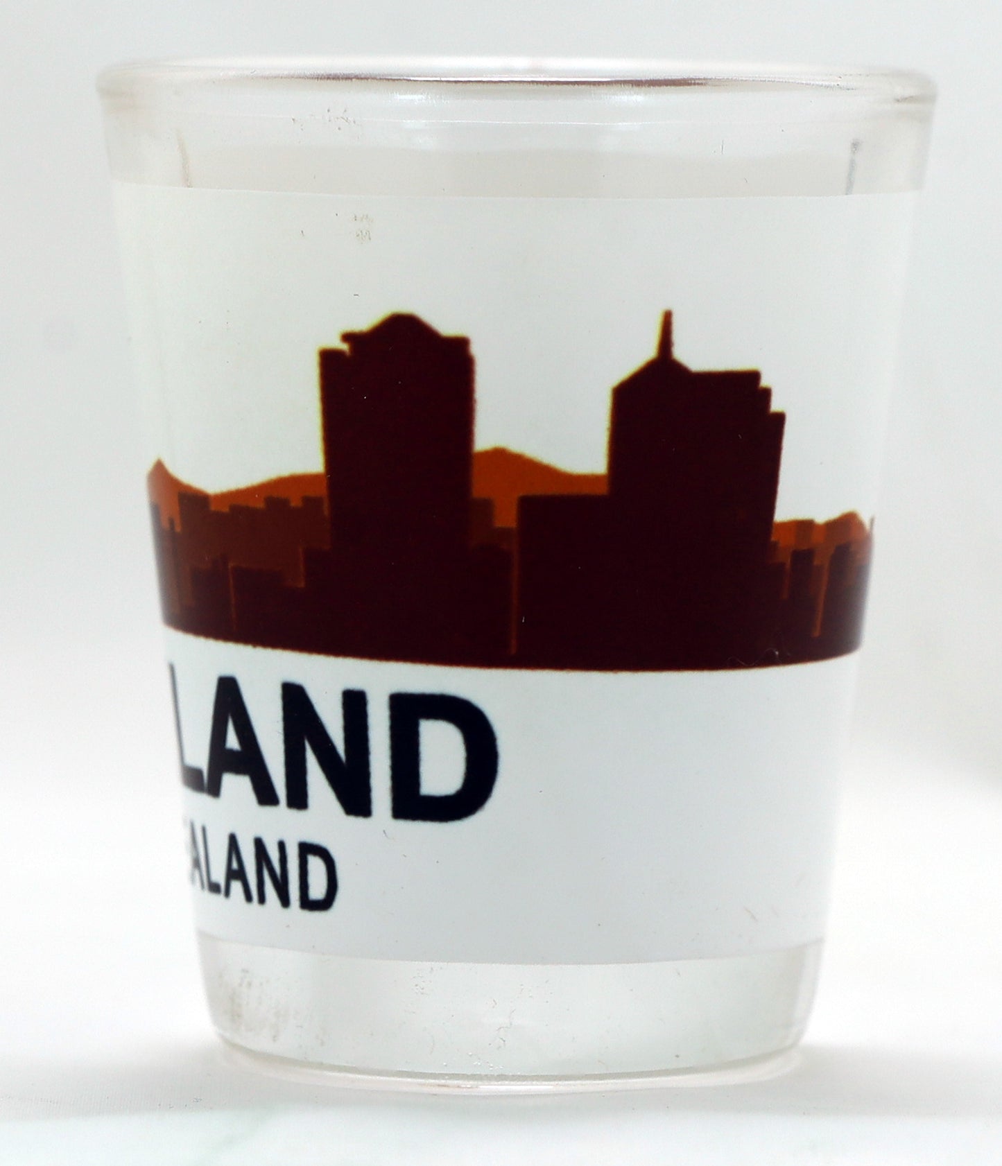 Auckland New Zealand Sunset Skyline Shot Glass