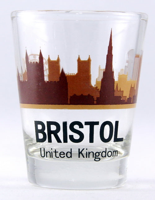 Bristol United Kingdom Sunset Skyline shot glass