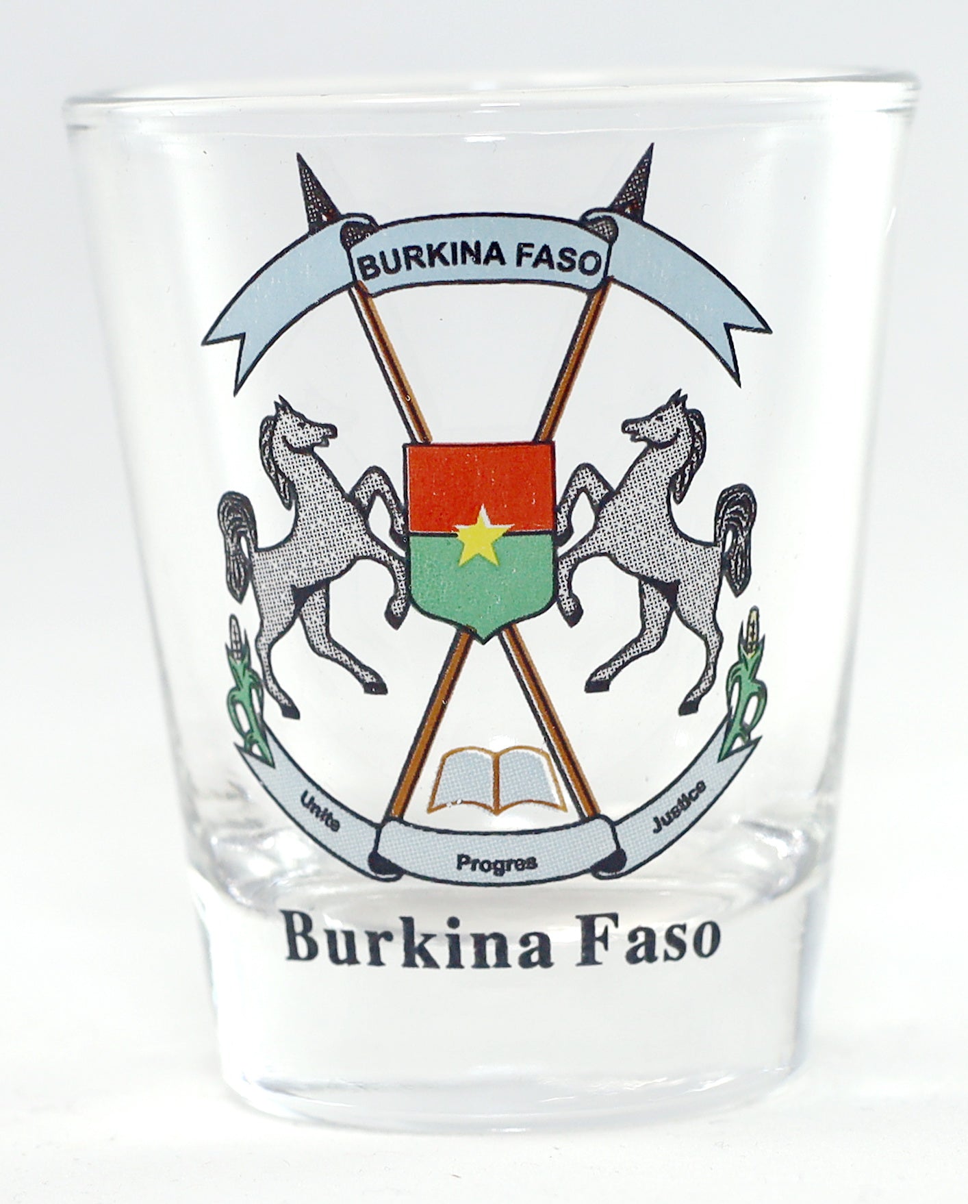 Burkina Faso Coat Of Arms Shot Glass