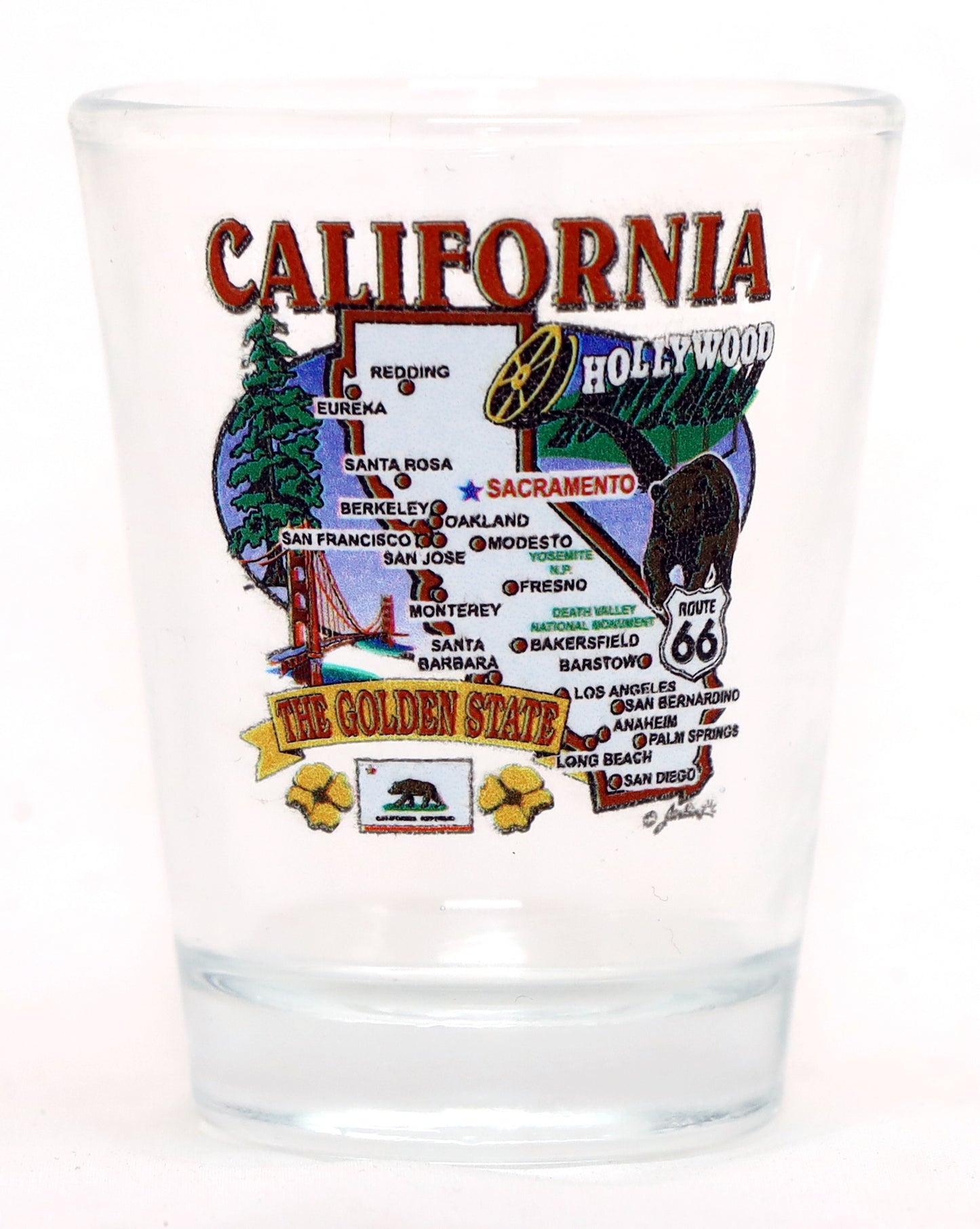 California United States USA Souvenir Boxed Shot Glass Set (Set of 6)