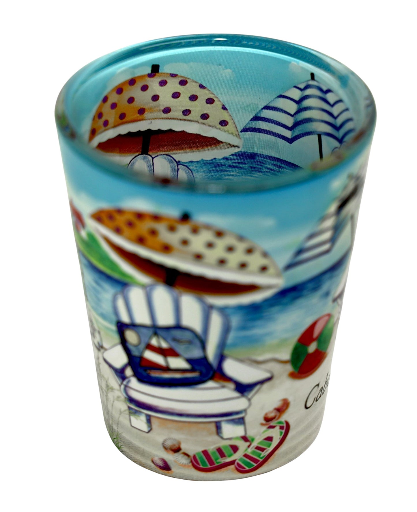 West Palm Beach Florida Beach Chair In and Out Shot Glass