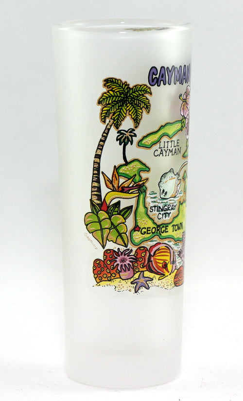 Cayman Islands Map Shooter Shot Glass