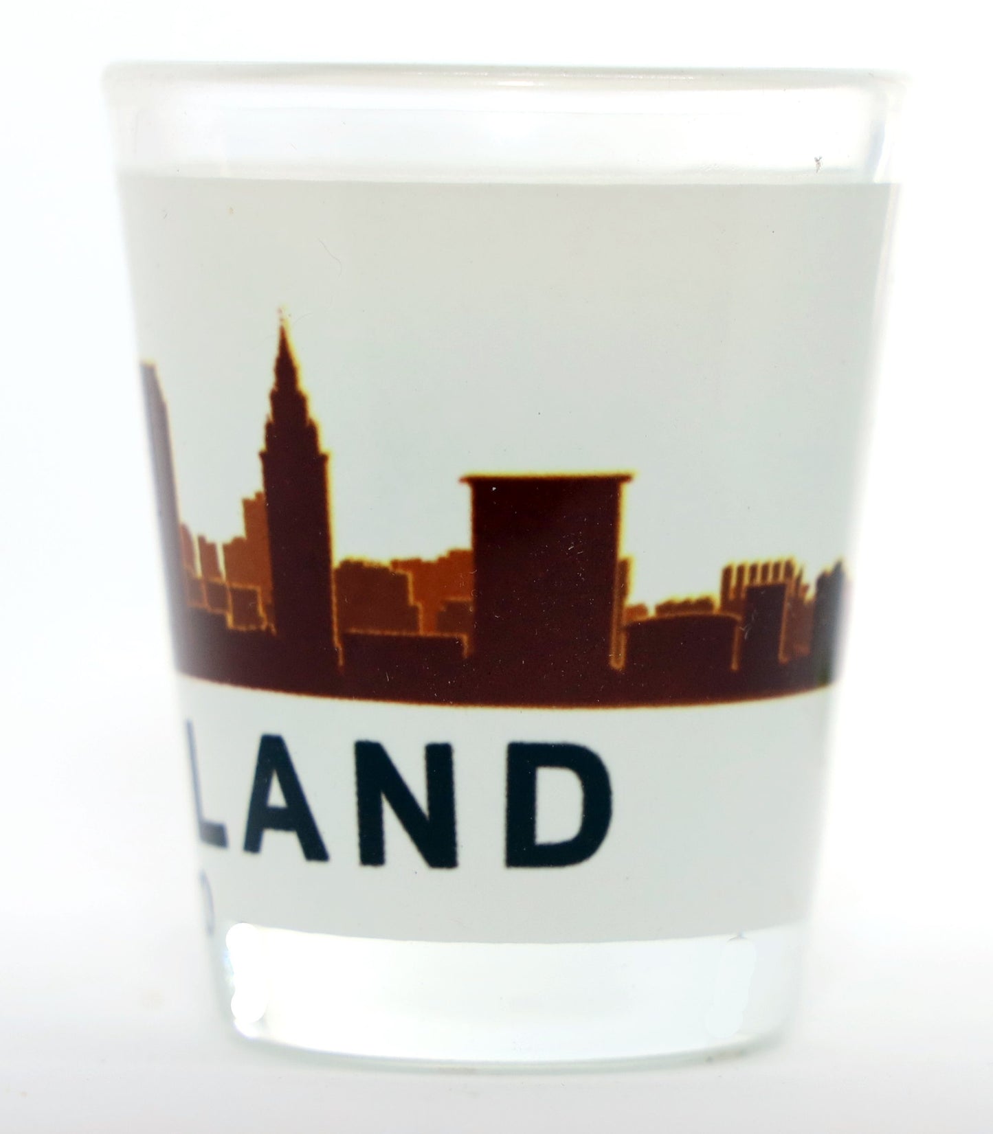 Cleveland Ohio Sunset Skyline Shot Glass