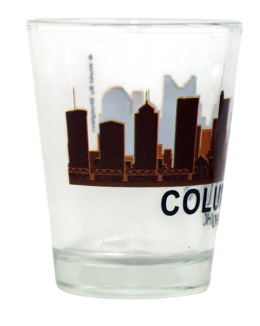Columbus Ohio Sunset Skyline Shot Glass