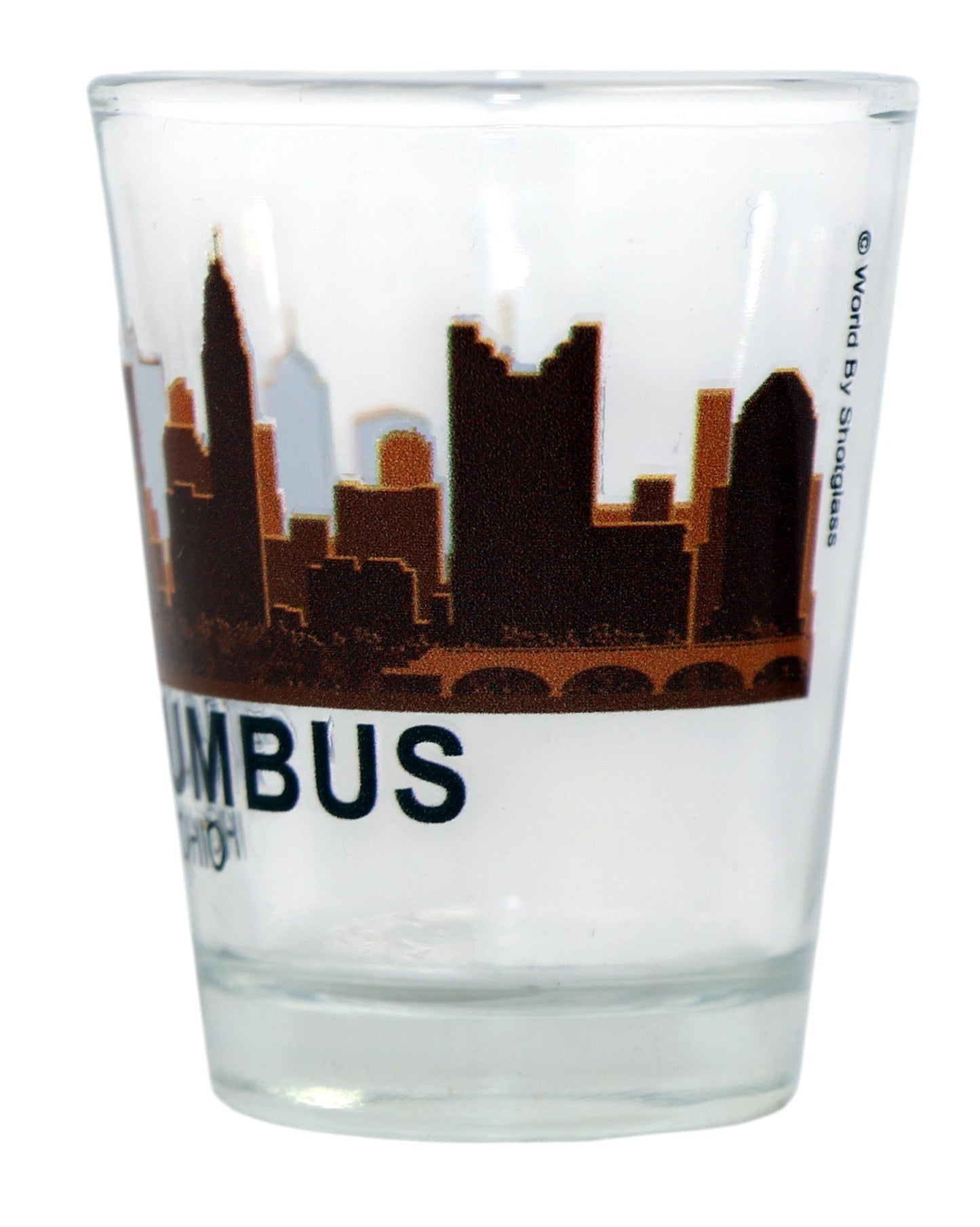 Columbus Ohio Sunset Skyline Shot Glass