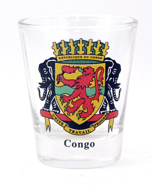 Congo Republic Coat Of Arms Shot Glass