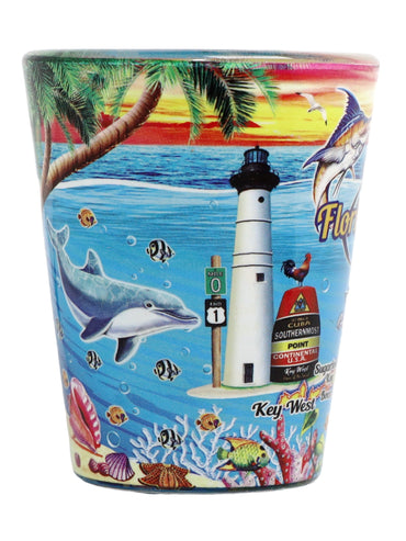 Florida Keys Scene In and Out Shot Glass