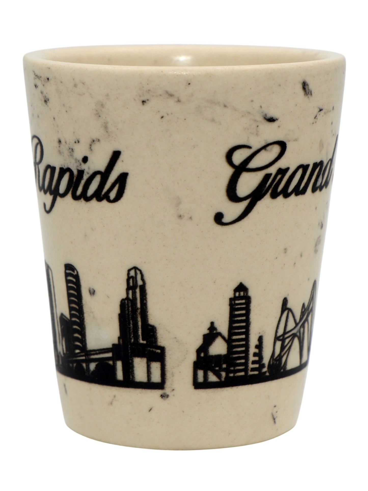 Grand Rapids Michigan Marble Line Ceramic Shot Glass