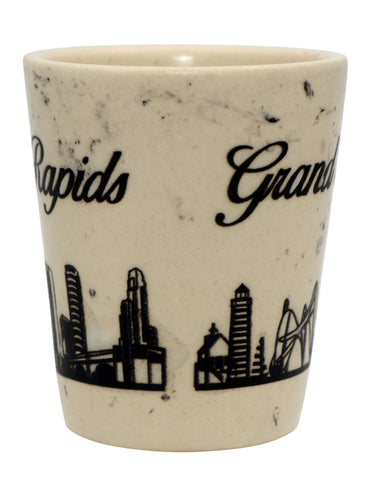 Grand Rapids Michigan Marble Line Ceramic Shot Glass