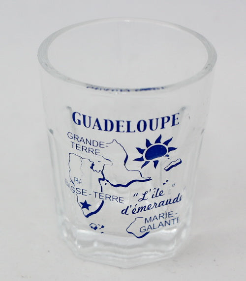 Guadeloupe Vintage Map Outline Shot Glass