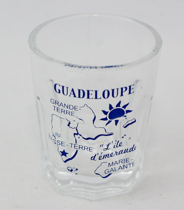 Guadeloupe Vintage Map Outline Shot Glass