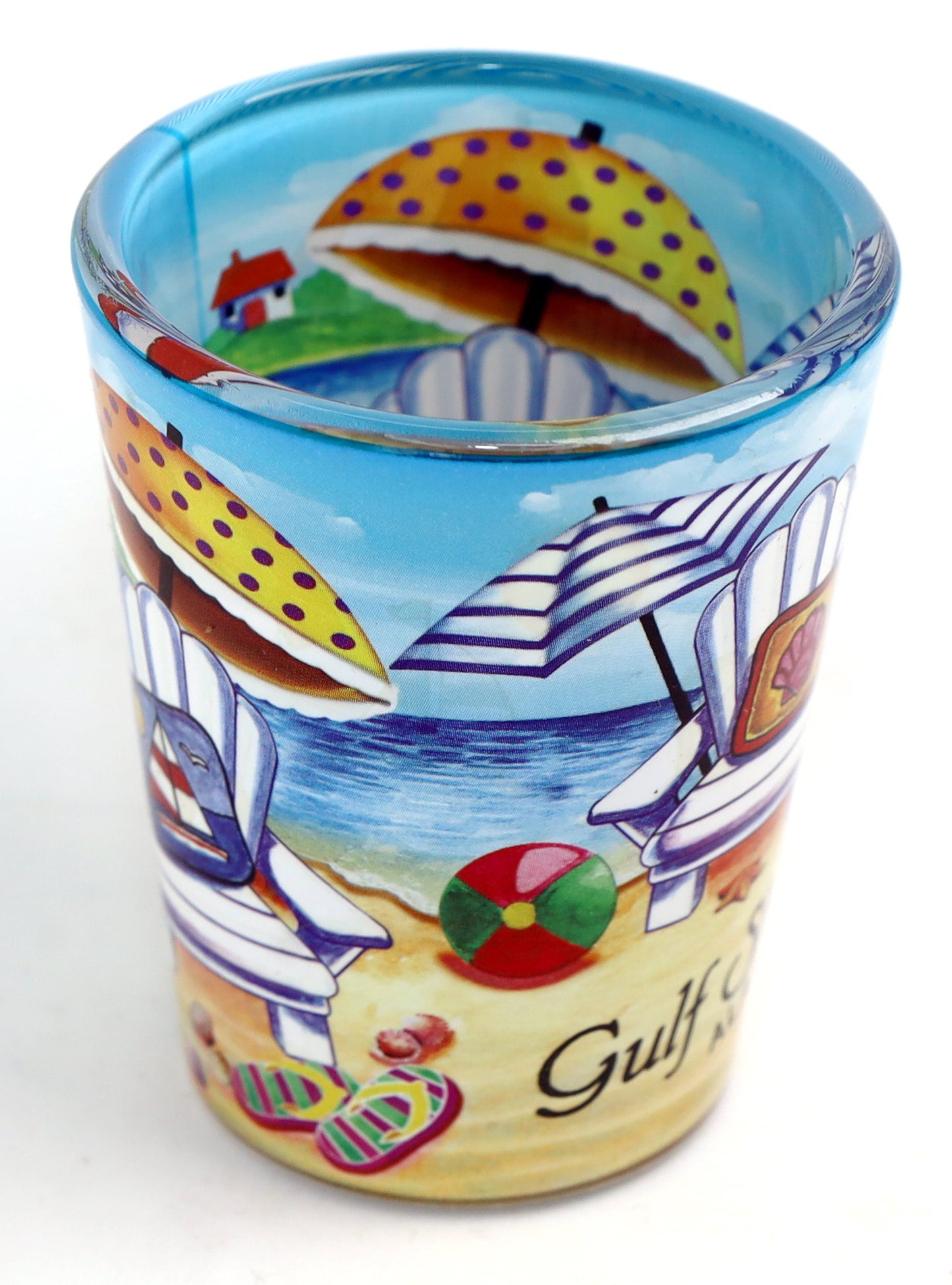 Gulf Shores Alabama Beach Chair In-And-Out Shot Glass