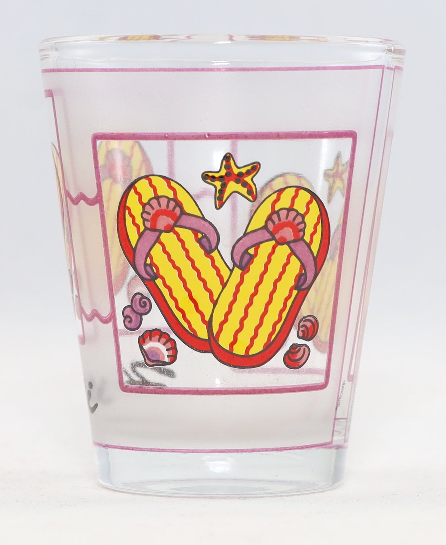 Haiti Beach Sandals Triple Window Shot Glass