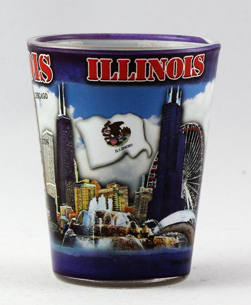 Illinois State Collage Shot Glass rtp