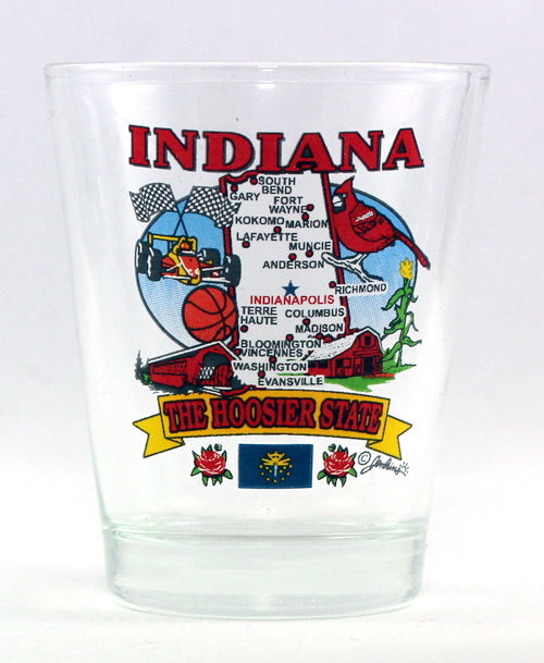 Indiana United States USA Souvenir Boxed Shot Glass Set (Set of 6)