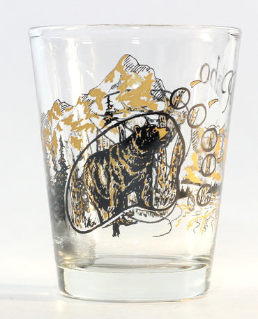 Idaho Wilderness Elk and Bear Shot Glass