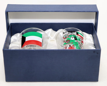 Kuwait Souvenir Boxed Shot Glass Set (Set of 2)