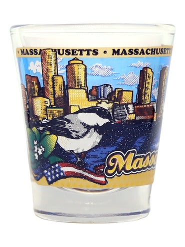 Massachusetts State Wraparound Shot Glass