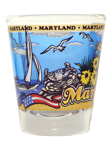 Maryland State Wraparound Shot Glass