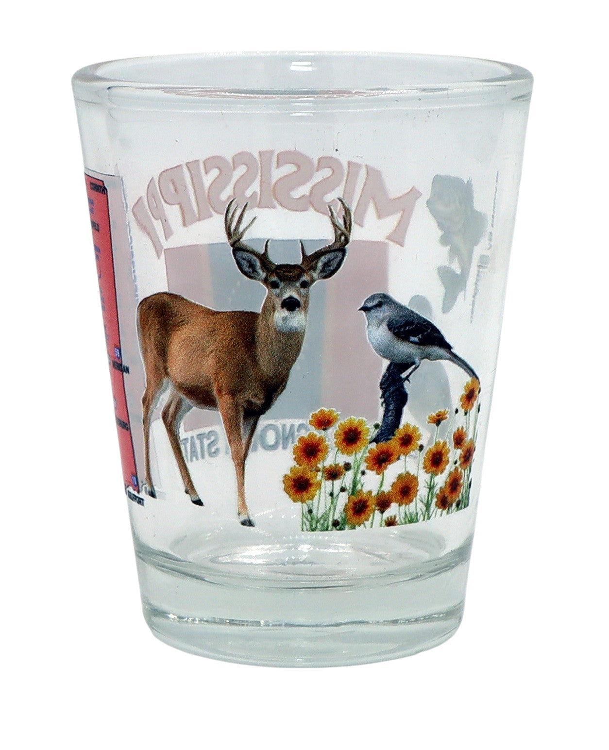 Mississippi All-American Collection Magnolia Flag Shot Glass