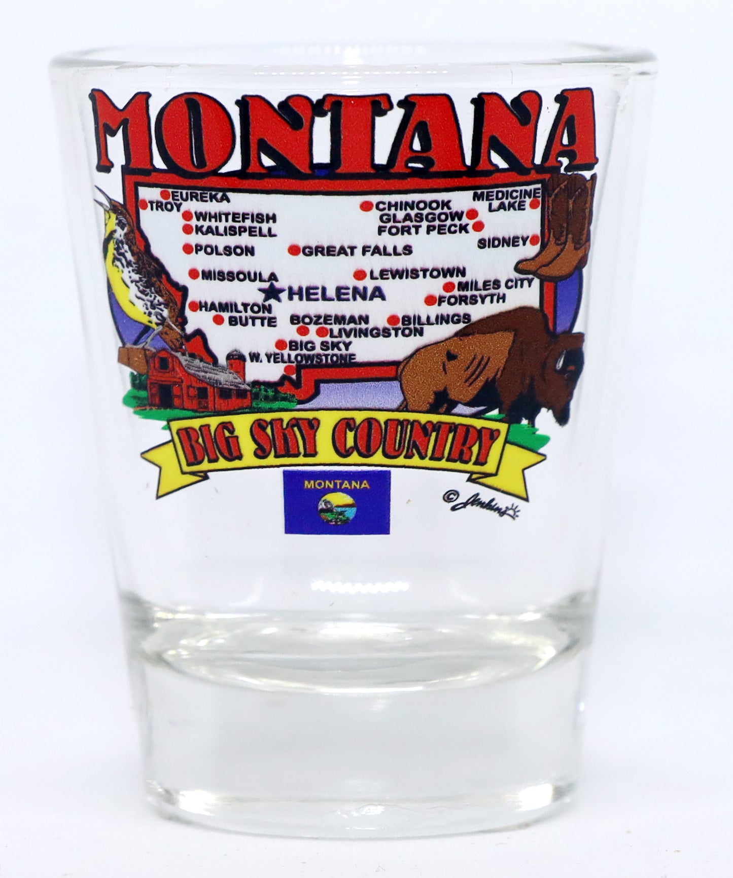 Montana United States USA Souvenir Boxed Shot Glass Set (Set of 6)
