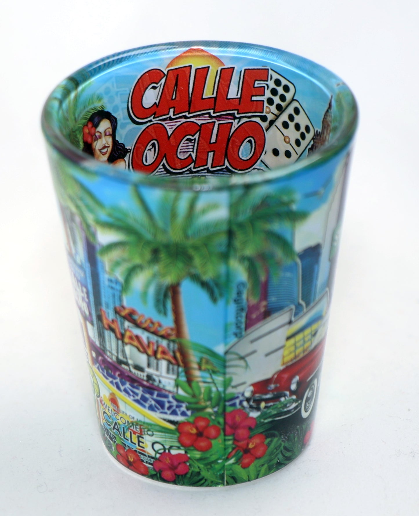 Miami Florida Calle Ocho In and Out Shot Glass
