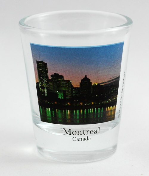 Montreal Canada Skyline Color Photo Shot Glass