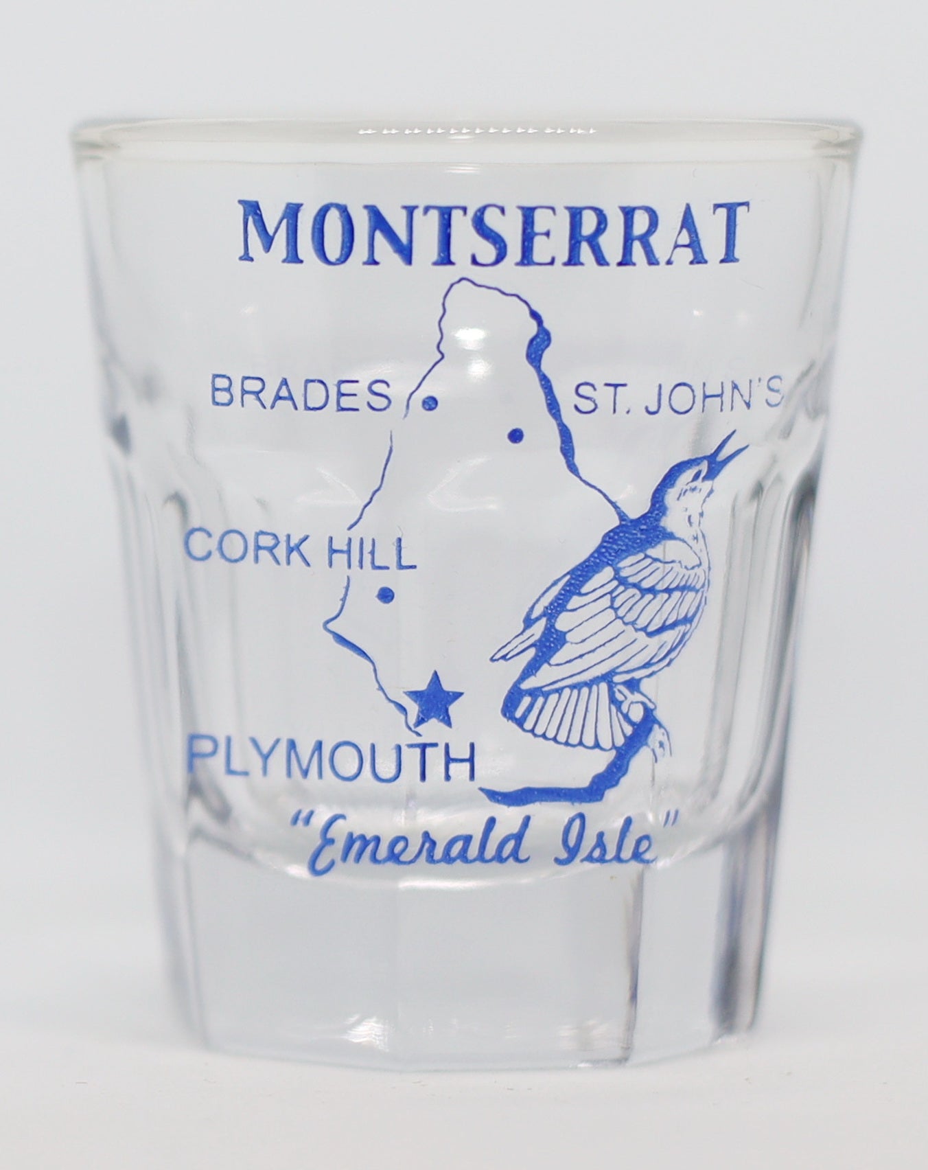 Montserrat Vintage Map Outline Shot Glass