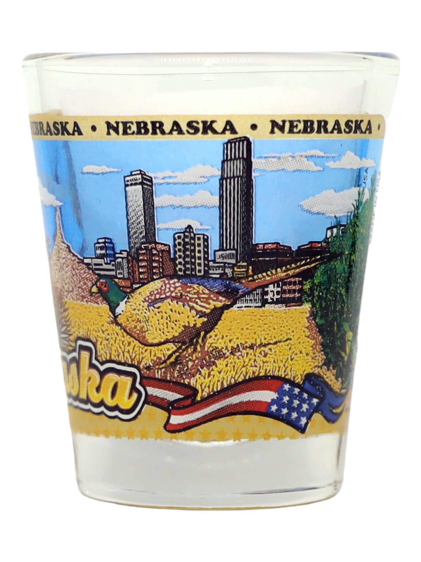 Nebraska State Wraparound Shot Glass