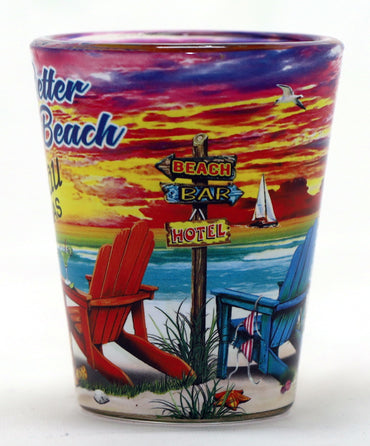 Nassau Bahamas Life's Better at the Beach Shot Glass