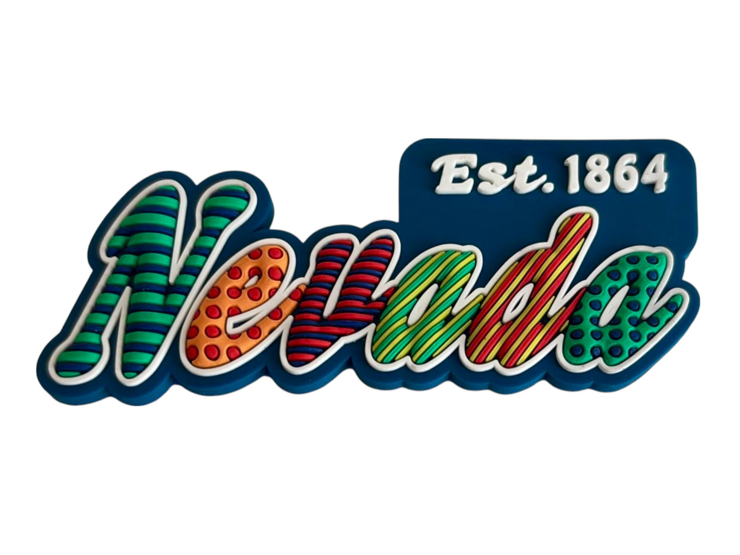 Nevada Festive Multicolor Letters Fridge Designer Magnet 3.25" x 1.25"