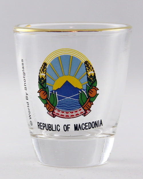 North Macedonia Coat Of Arms Shot Glass