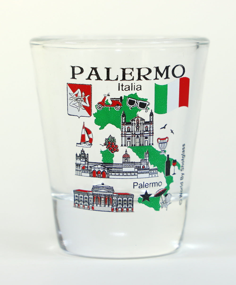 Italy Central and Southern Highlights Souvenir Boxed Shot Glass Set (Set of 6)