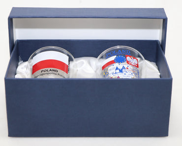 Poland Souvenir Boxed Shot Glass Set (Set of 2)