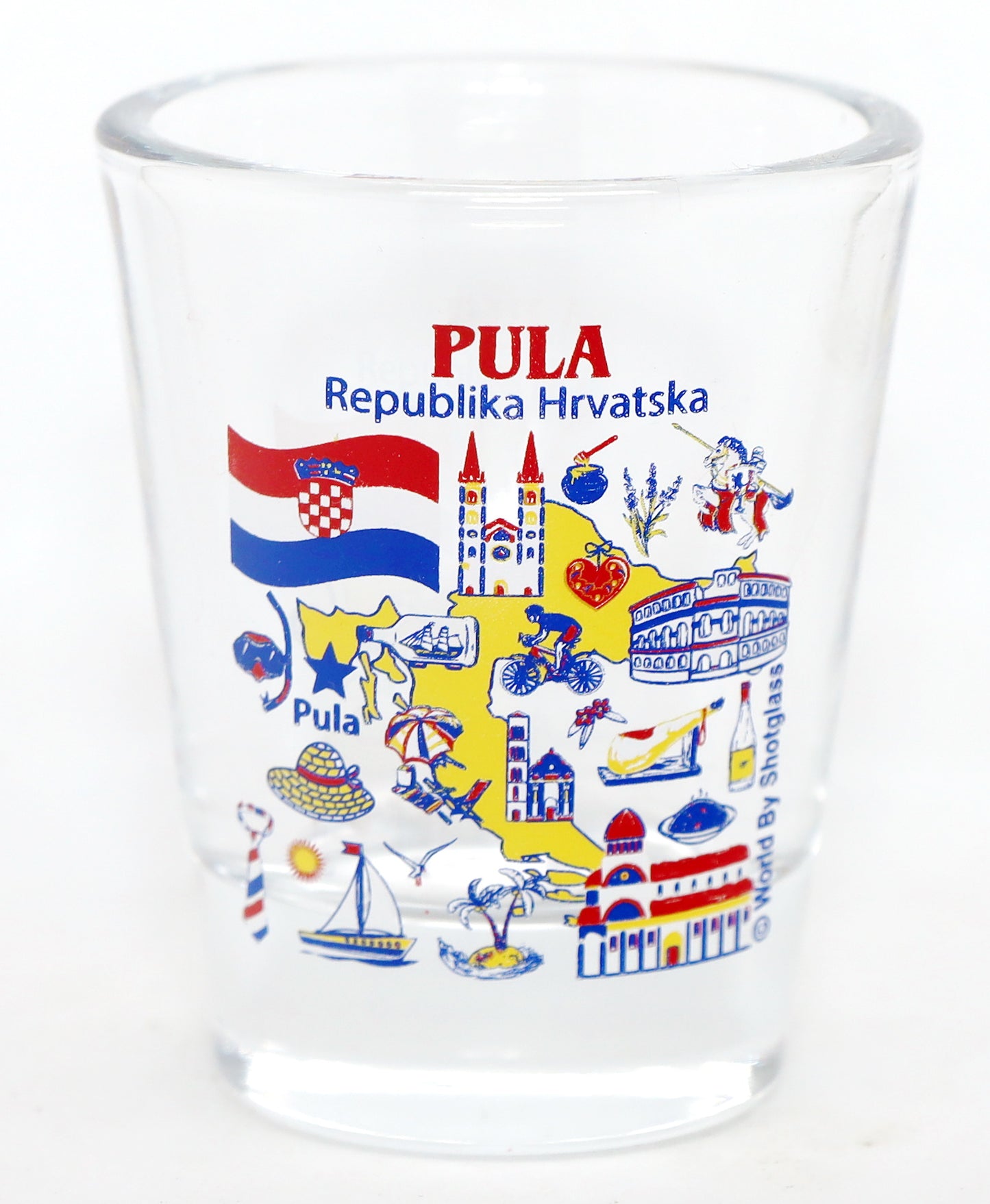 Pula Croatia Great Croatian Cities Collection Shot Glass
