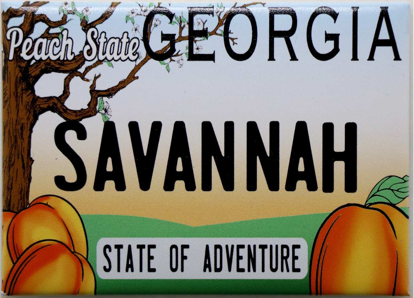 Savannah Georgia License Plate Fridge Collector's Souvenir Magnet NewDesign 2.5" X 3.5"
