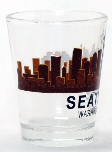 Seattle Washington Sunset Skyline Shot Glass