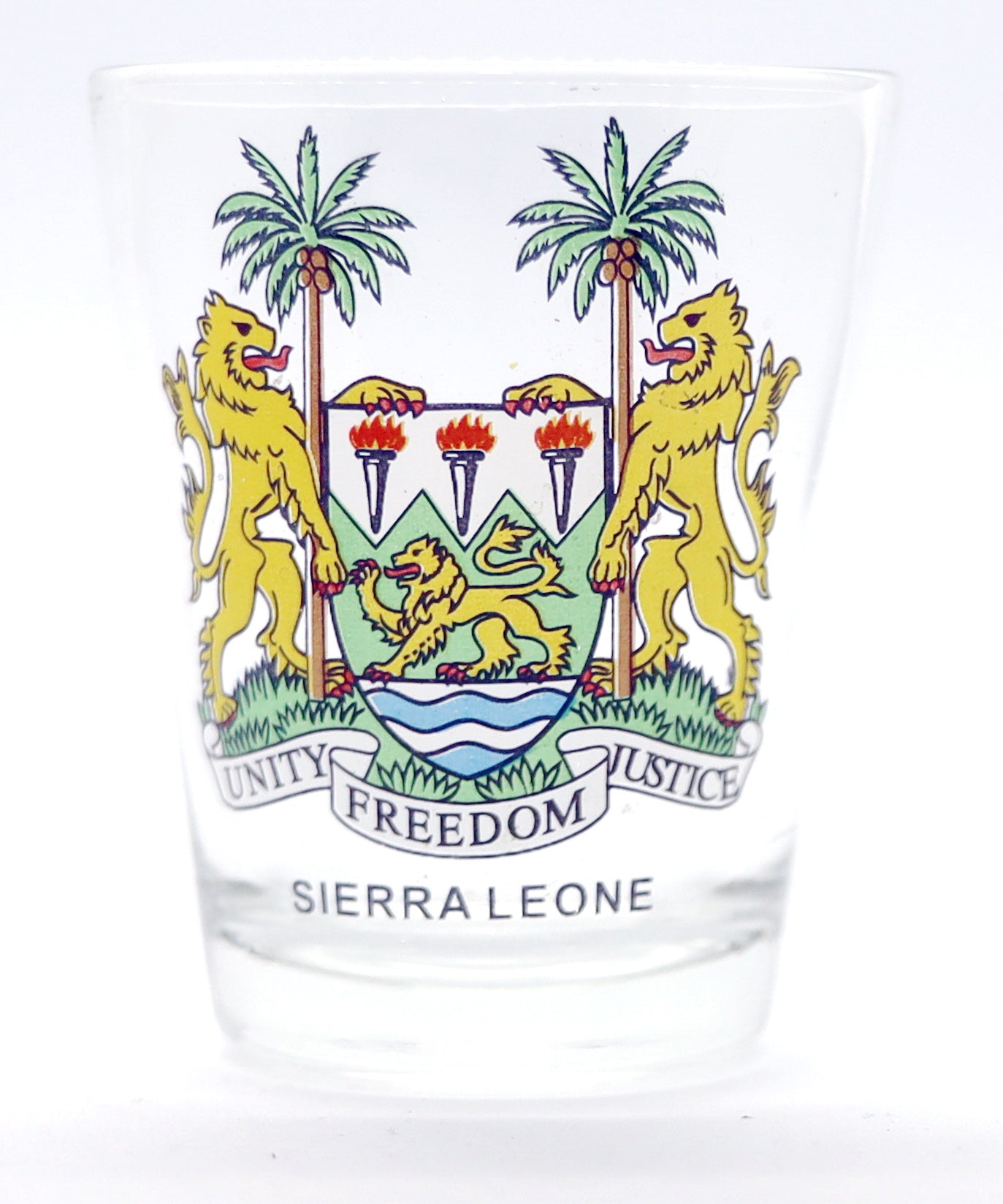 Sierra Leone Coat Of Arms Shot Glass