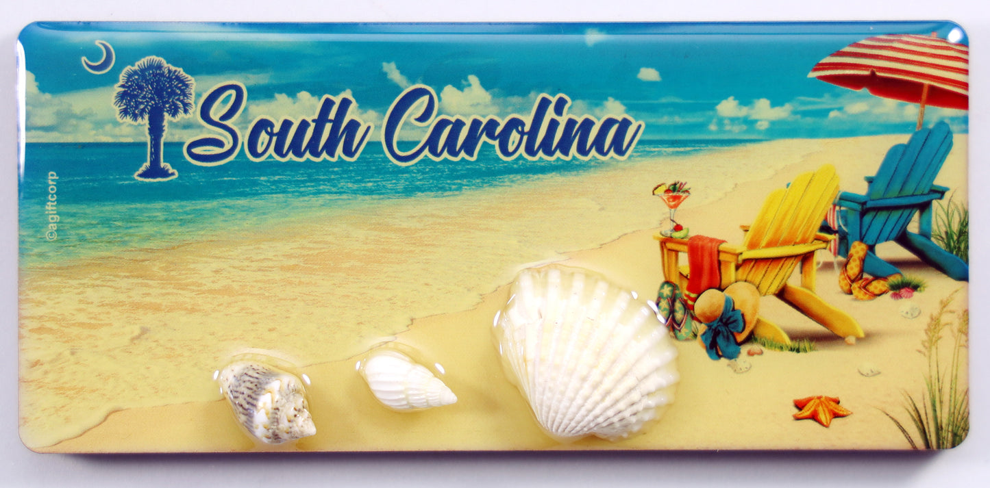 South Carolina Chair Shell MDF Magnet 4.25" x 2" x 0.25"