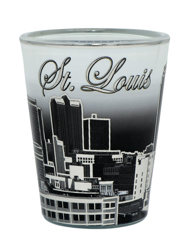 St. Louis Missouri B & W Silver Shot Glass