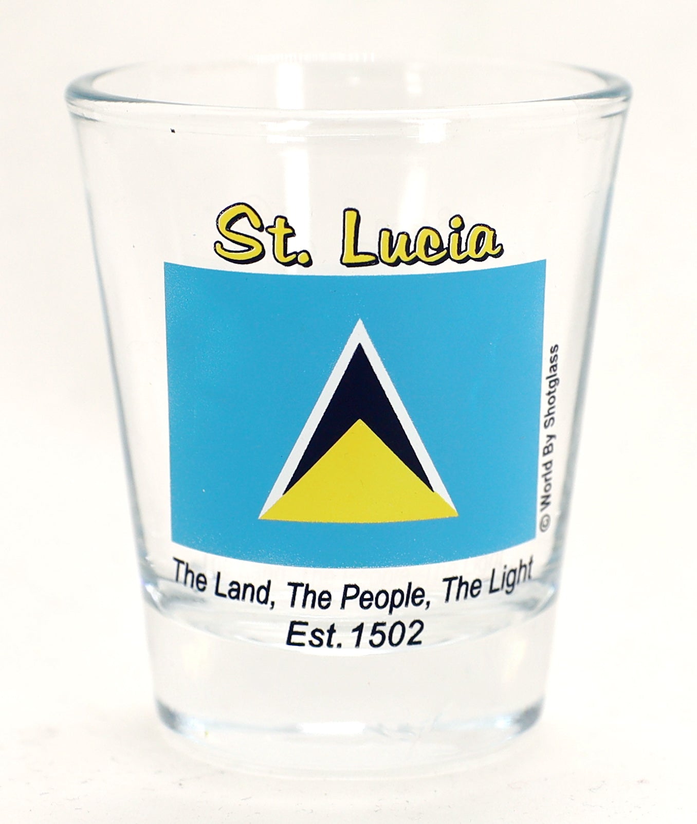 St. Lucia Flag Shot Glass