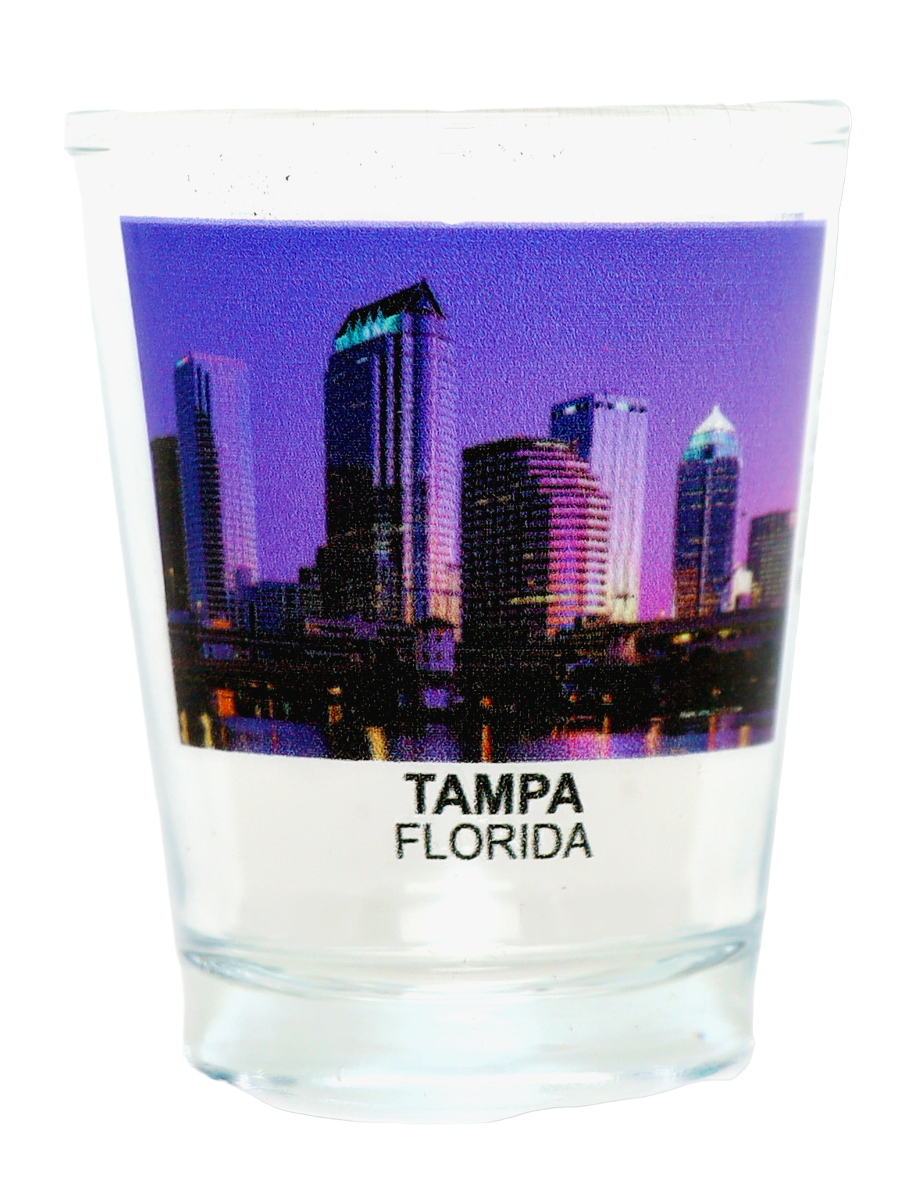 Tampa Florida City Skyline Color Photo Shot Glass