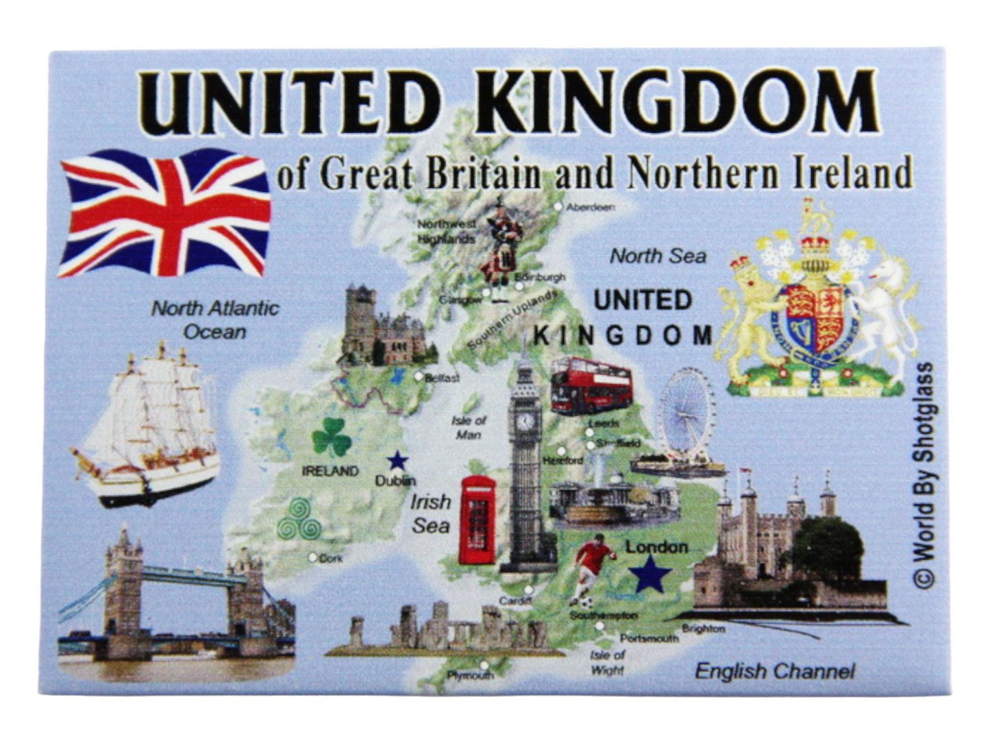 United Kingdom England Souvenir Fridge Magnet 2.5 inches X 3.5 inches