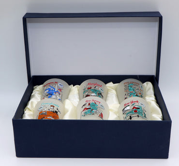 United States USA Mid-Atlantic States Souvenir Boxed Shot Glass Set (Set of 6)