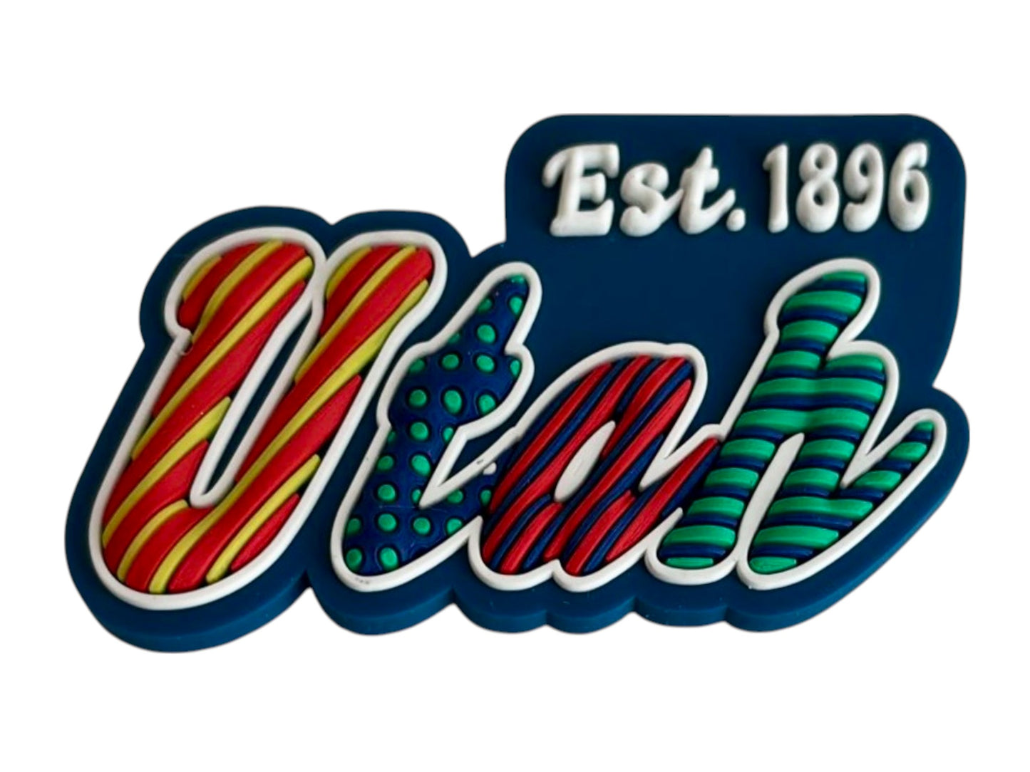 Utah Festive Multicolor Letters Fridge Designer Magnet 3.25" x 1.25"