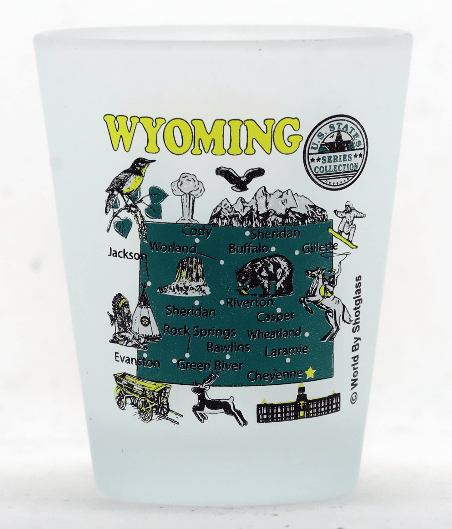 United States USA Mountain West States Souvenir Boxed Shot Glass Set (Set of 6)